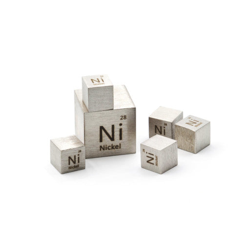 Nickel 10mm Metal Cube Image 1