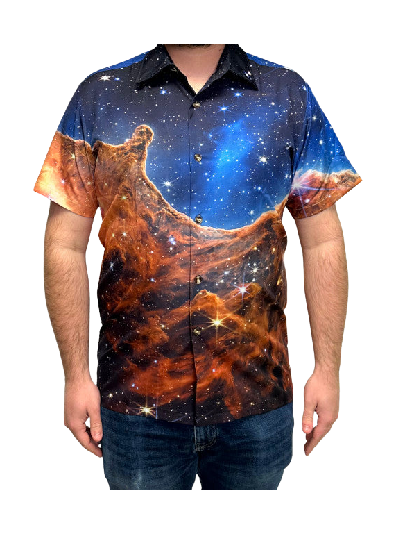 Cosmic Cliffs Button Down Shirt - The Space Store product image