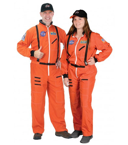 Matching his and hers astronaut costumes