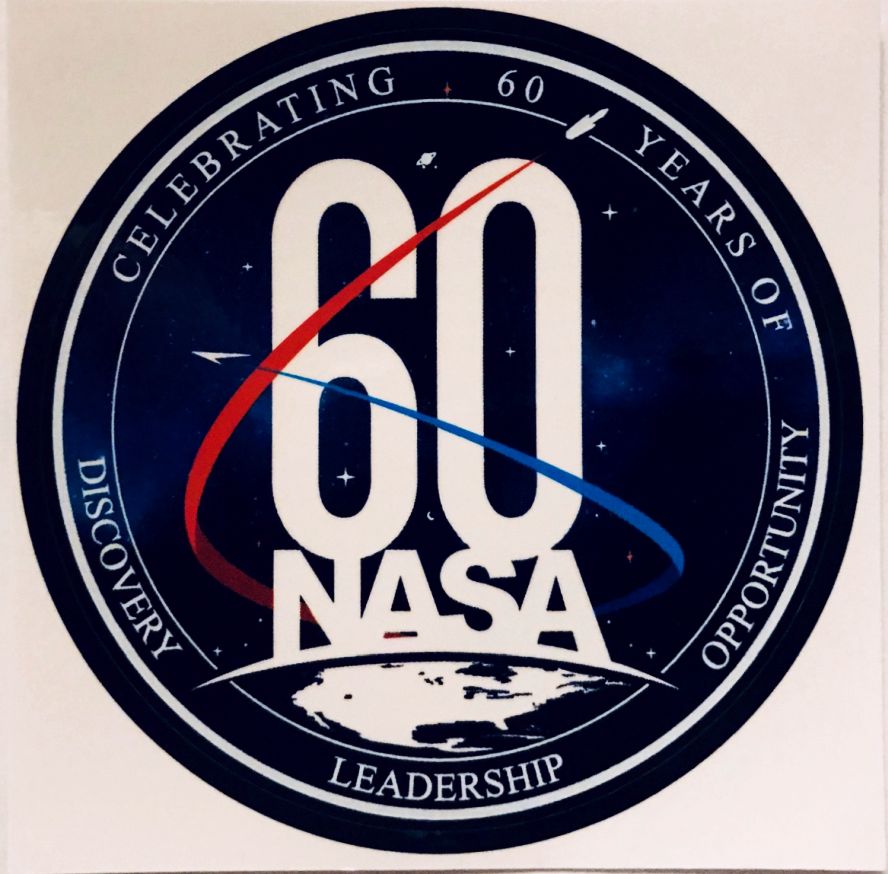 Shop NASA 60th ANNIVERSARY LOGO STICKER Online from The Space Store