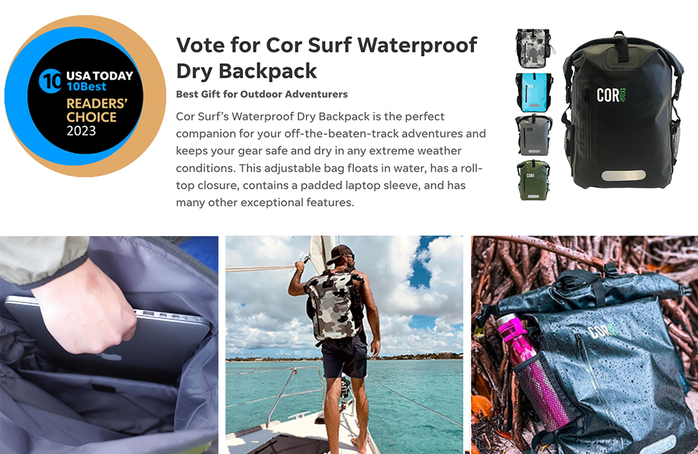 Vote for our our waterproof backpack