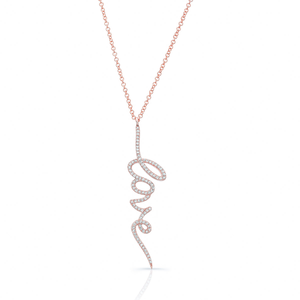 vertical love necklace