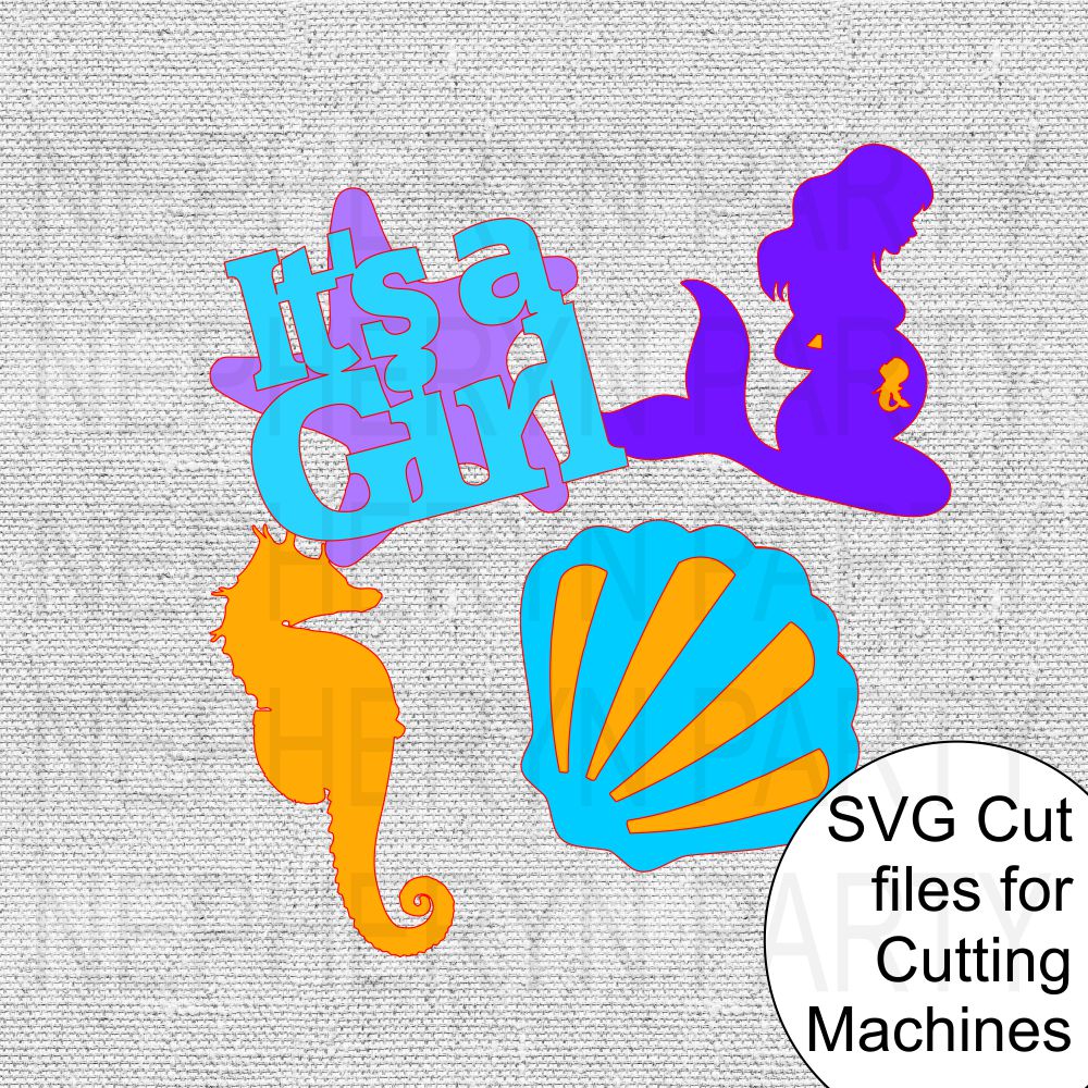 Download Pregnant Mermaid Baby Shower Svg Cutting Files Nepheryn Party