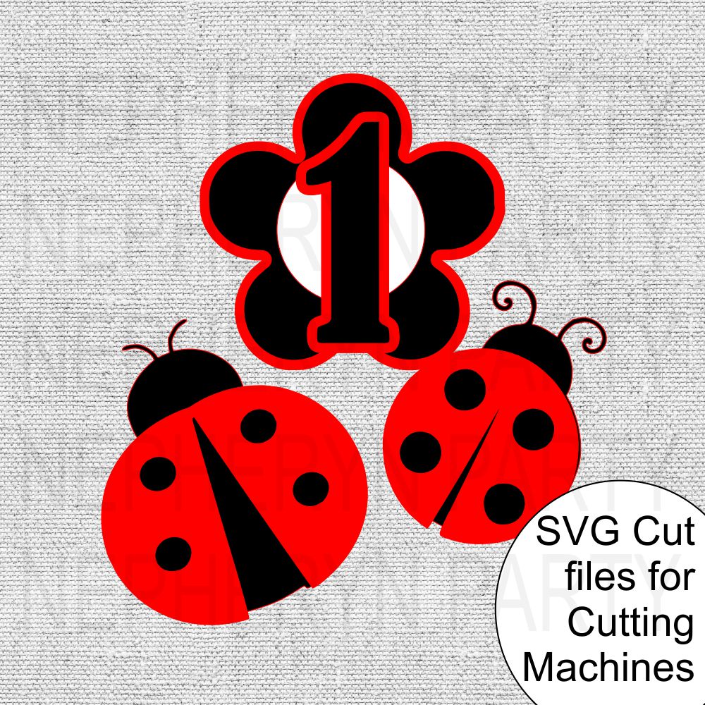 Ladybug 1st Birthday Svg Cutting Files Nepheryn Party