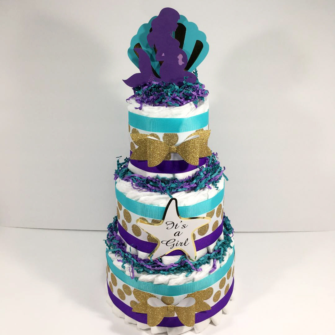 Mermaid Tutu Diaper Cake Centerpiece | Nepheryn Party