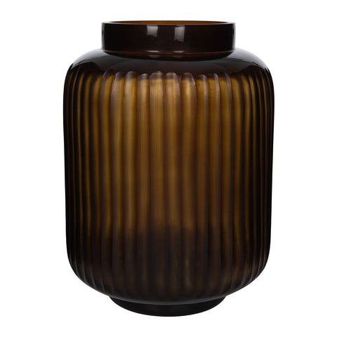 Dark Amber Vase White Punch