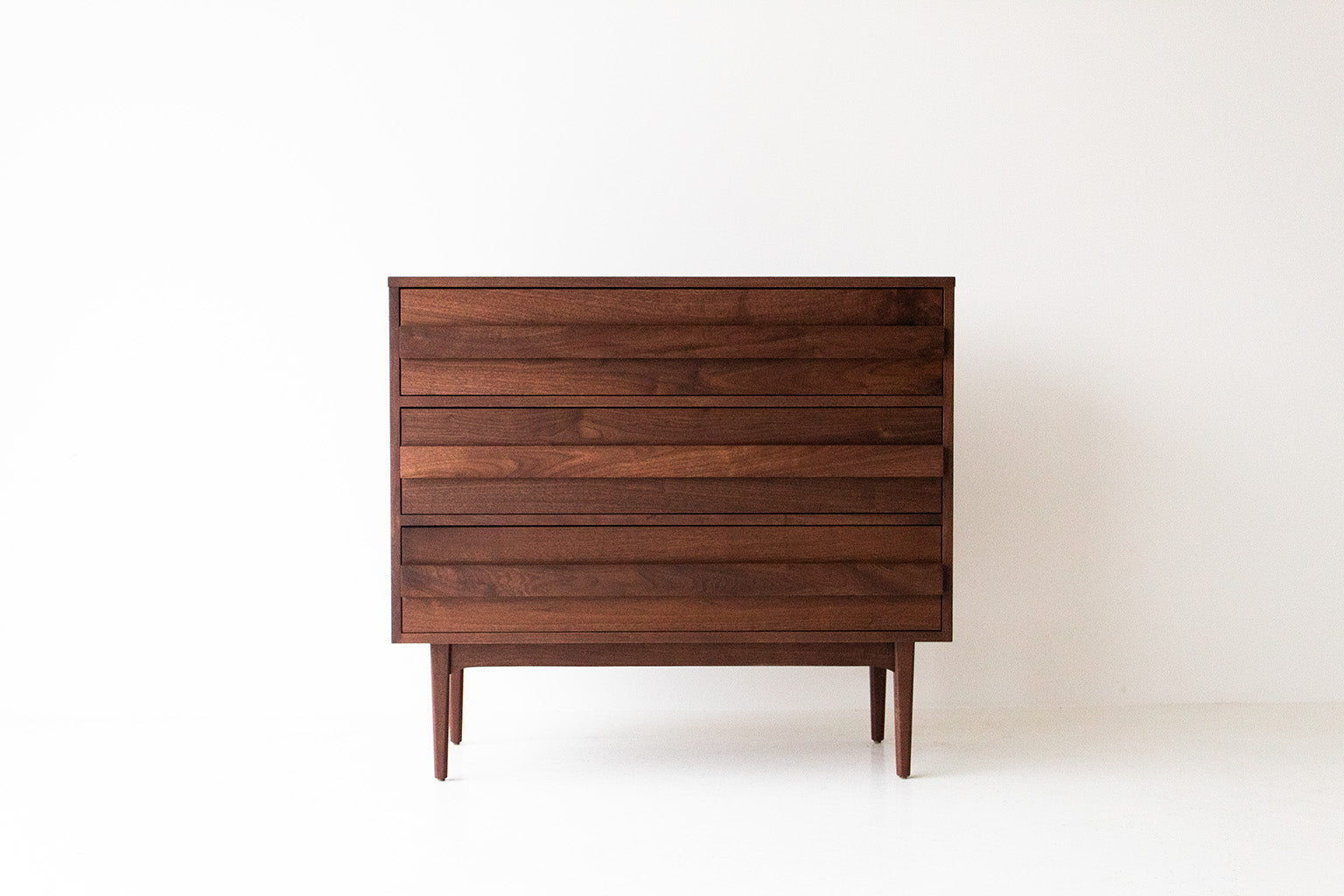 Modern Dresser Modern Walnut 3Drawer Dresser 1122 Bertuhome