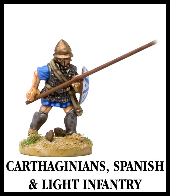 28mm scale lead metal miniature toy soldier from Wargames FoundryRepublican Rome's Wars Carthaginians, Ancient Spanish and Light Infantry