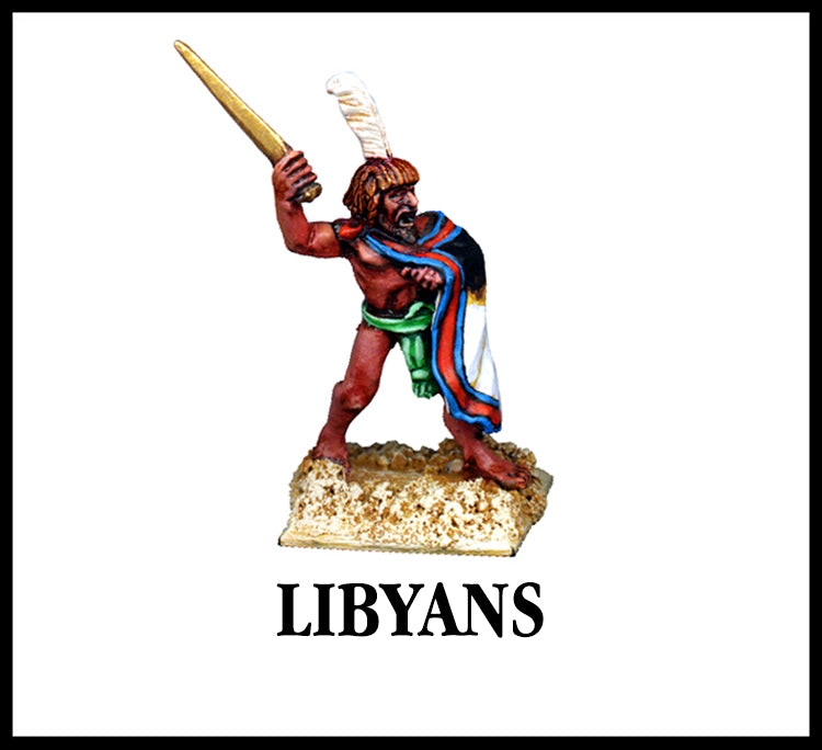 28mm scale lead metal miniature toy soldier from Wargames Foundry biblical era libyan warrior with sword