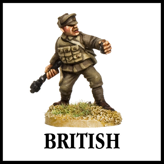 28mm scale lead metal miniature toy soldier from Wargames Foundry WW1 The Great War British Trench Raider in full uniform