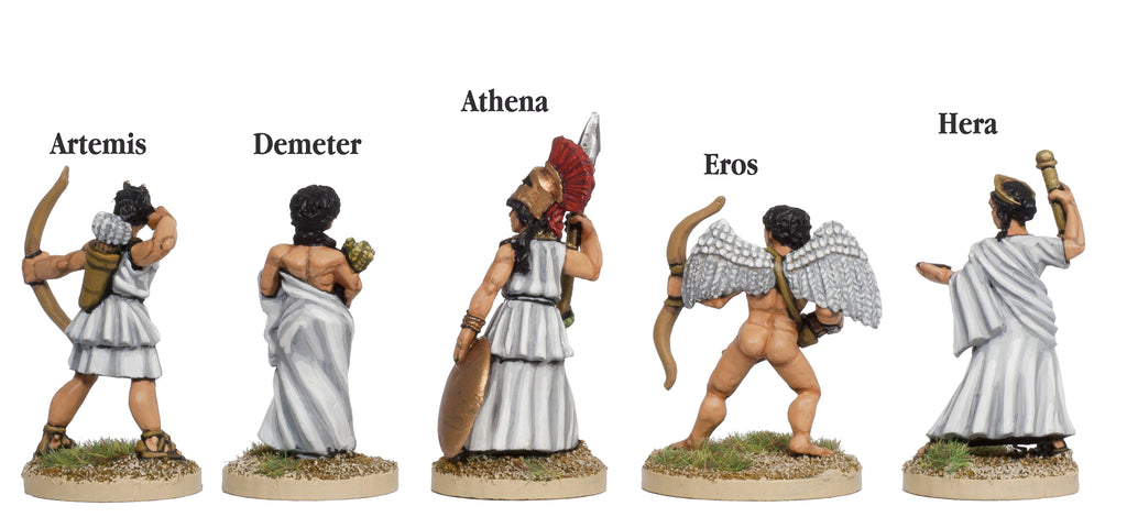 Wg403 The Gods Artemis Athena Hera Demeter And Eros Wargamesfoundry