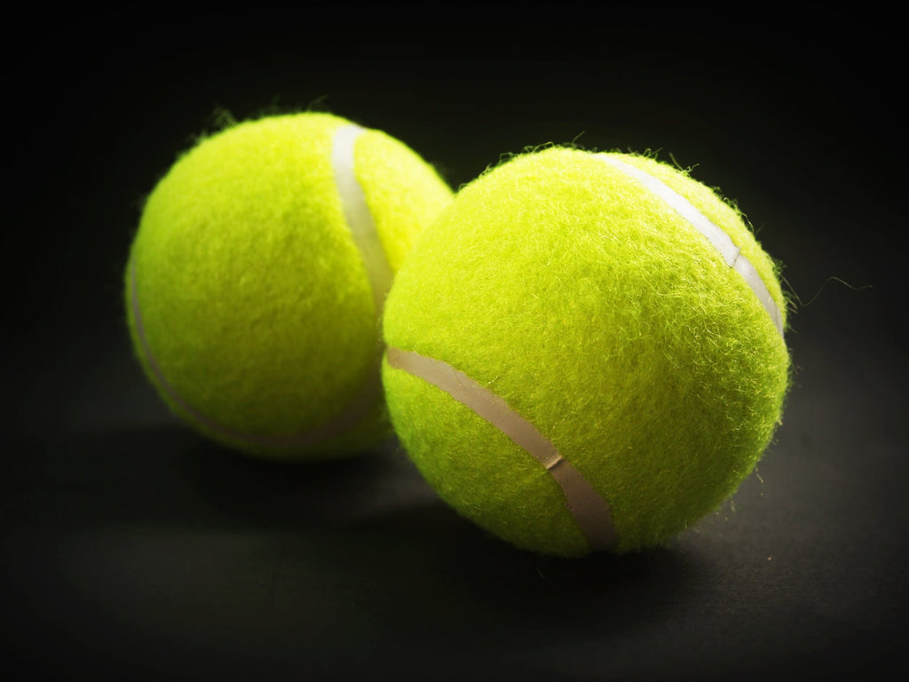 two tennis balls