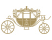 Small illustrated icon of Cinderellas horse drawn carriage