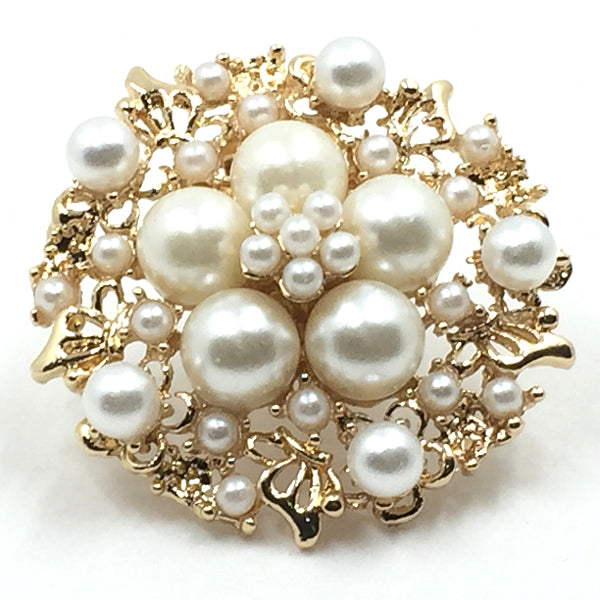 Pearl Gold Round Shoe Clip – accessories4shoes