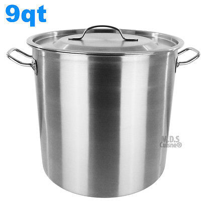 Stock Pot Stainless Steel 15Qt Heavy Duty Boiling Soup New Brewing