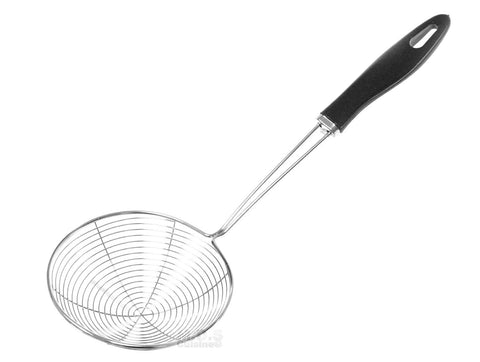 Stainless Steel Skimmer with Holding Spatula for Oil Frying, Cooking - 2054  - BULKMART - BULKMART - Online Shop for House Hold Items