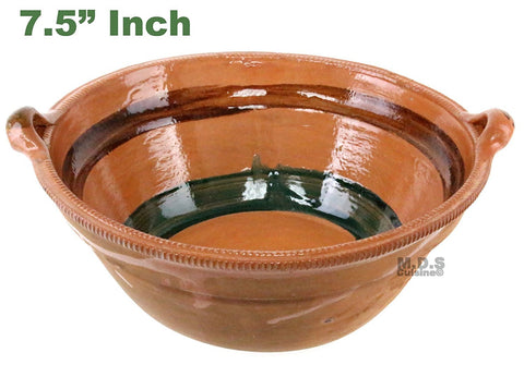 Nueva Olla de Barro Frijolera con tapa 3 cuartos Canterito Cazuela Floral  tradicional del set de estillo Michoacán.