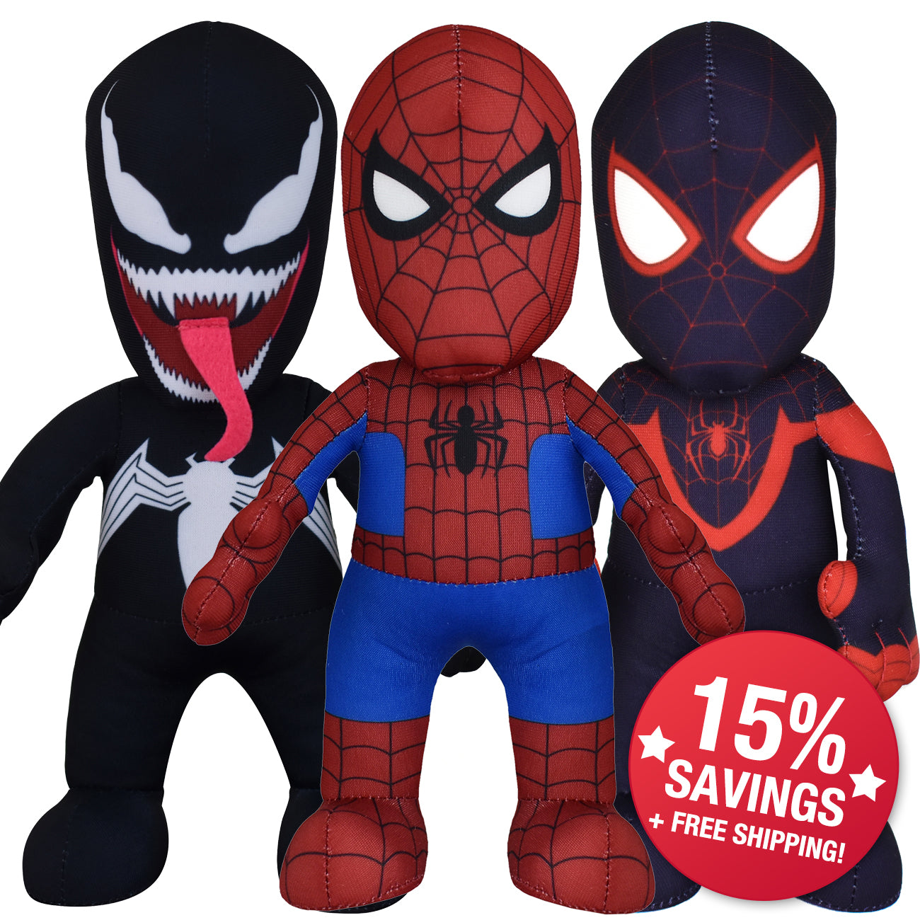 black spiderman plush