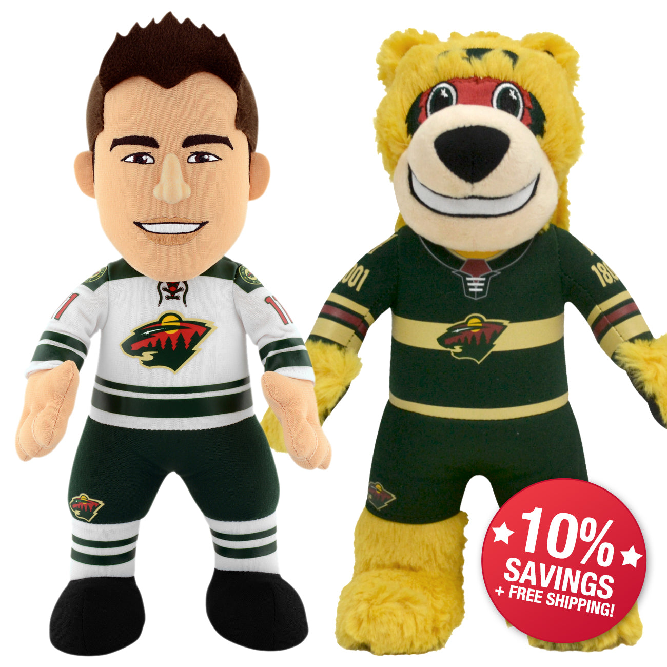 Minnesota Wild Bundle: Mascot Nordy & Zach Parise 10