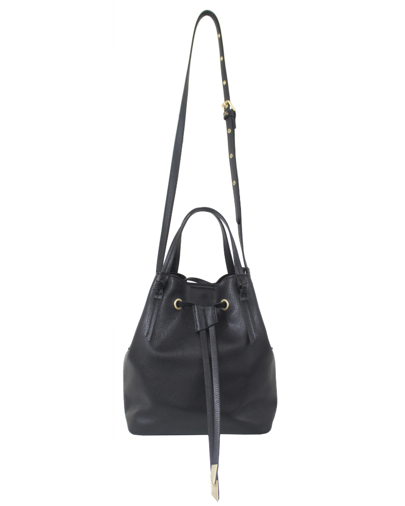 Delancie Flap Crossbody in Black - Foley + Corinna