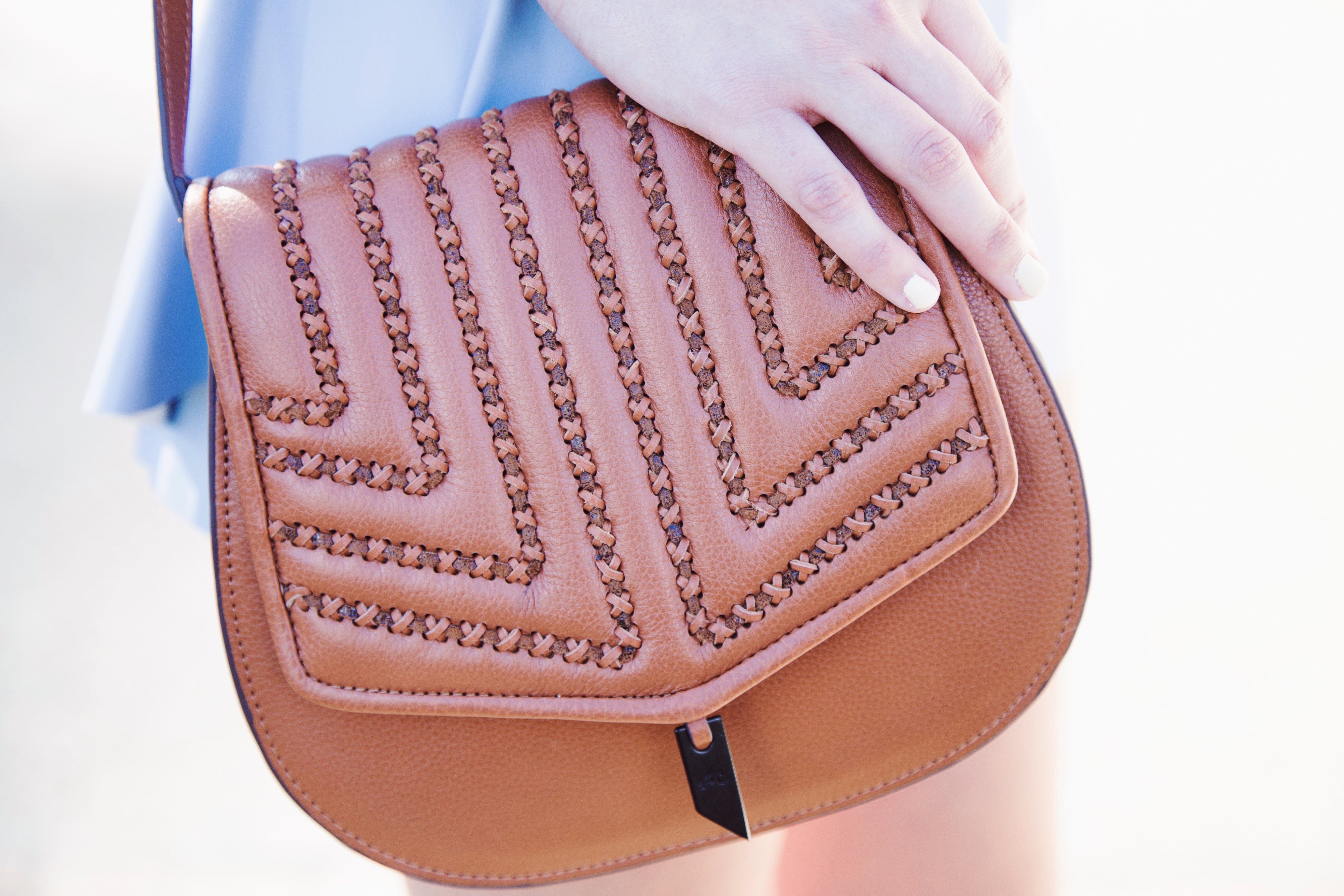 Zoe Saddle Bag in Honey Brown