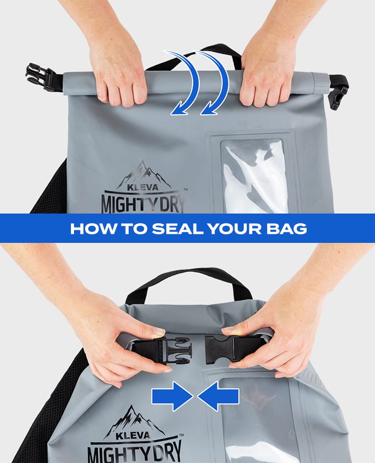 kleva mighty dry bag easy rolling