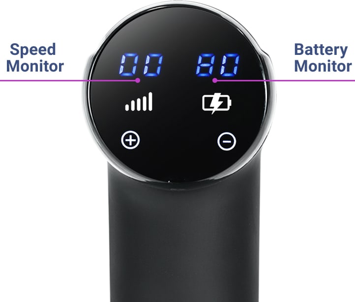 massage gunner battery monitor