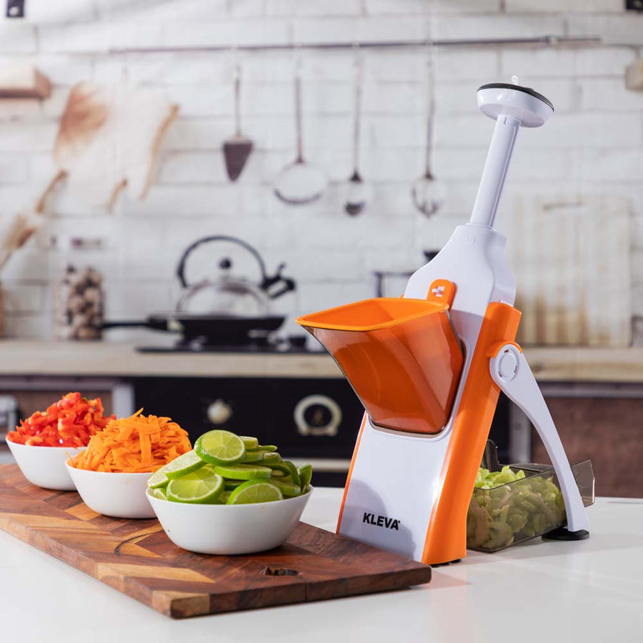 Kleva Safety Slicer™️ XL Easy One-Push Veggie Slicer + FREE Precision