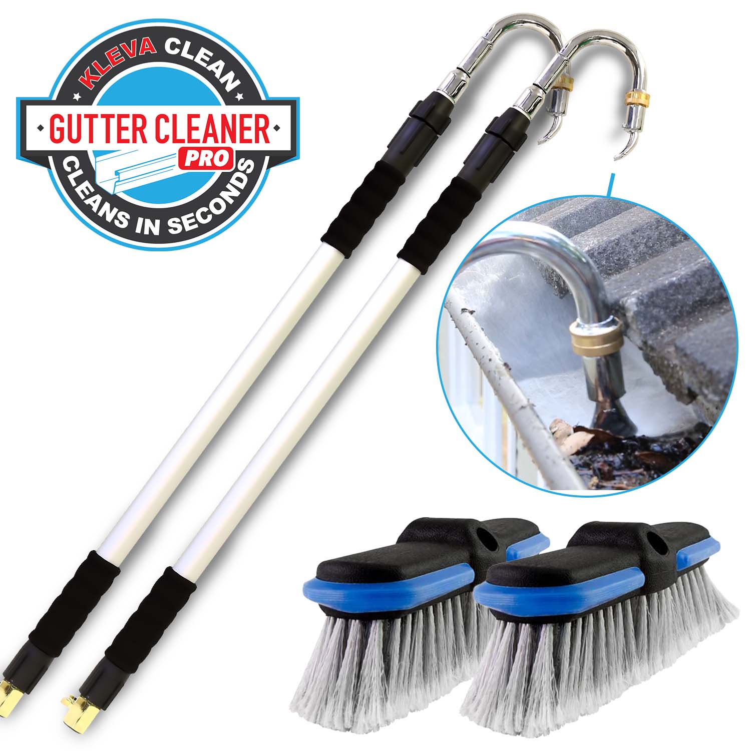 Image of Gutter Cleaner PRO - Telescopic, Pressure Cleaner To Instantly Clear Your Gutters!