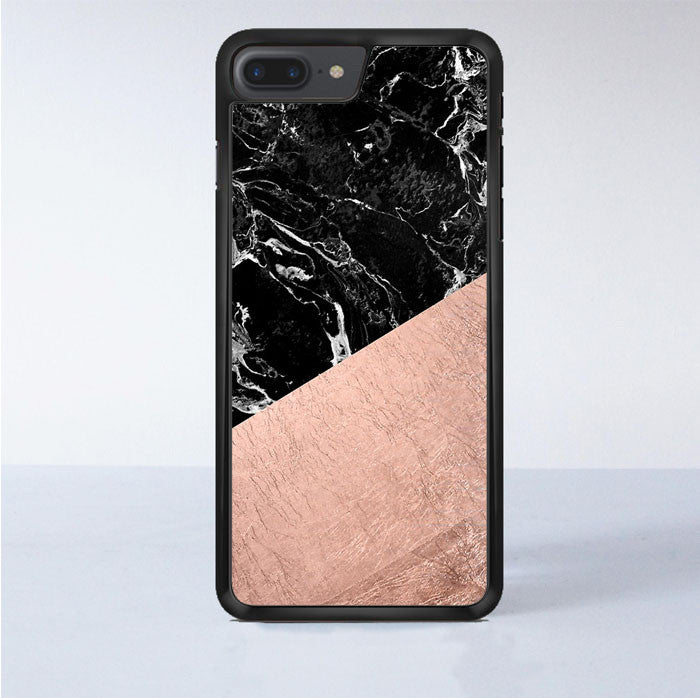 Rose Gold Black Marble Iphone 7 Plus Case Casemighty