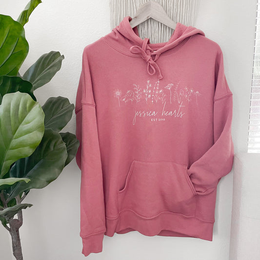 SillyDreamerCo Floral Letter Sweatshirt