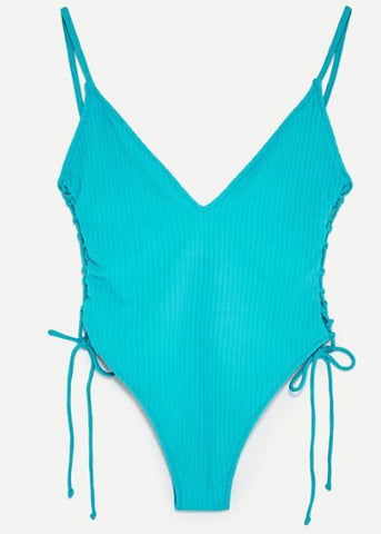 zara blue swimsuit