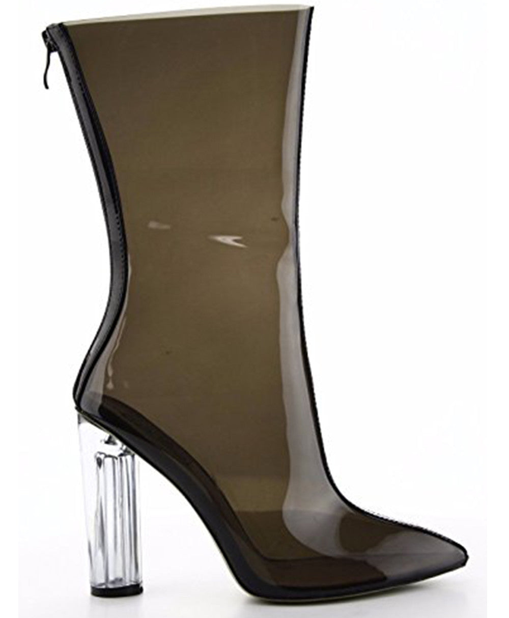 transparent heel boots