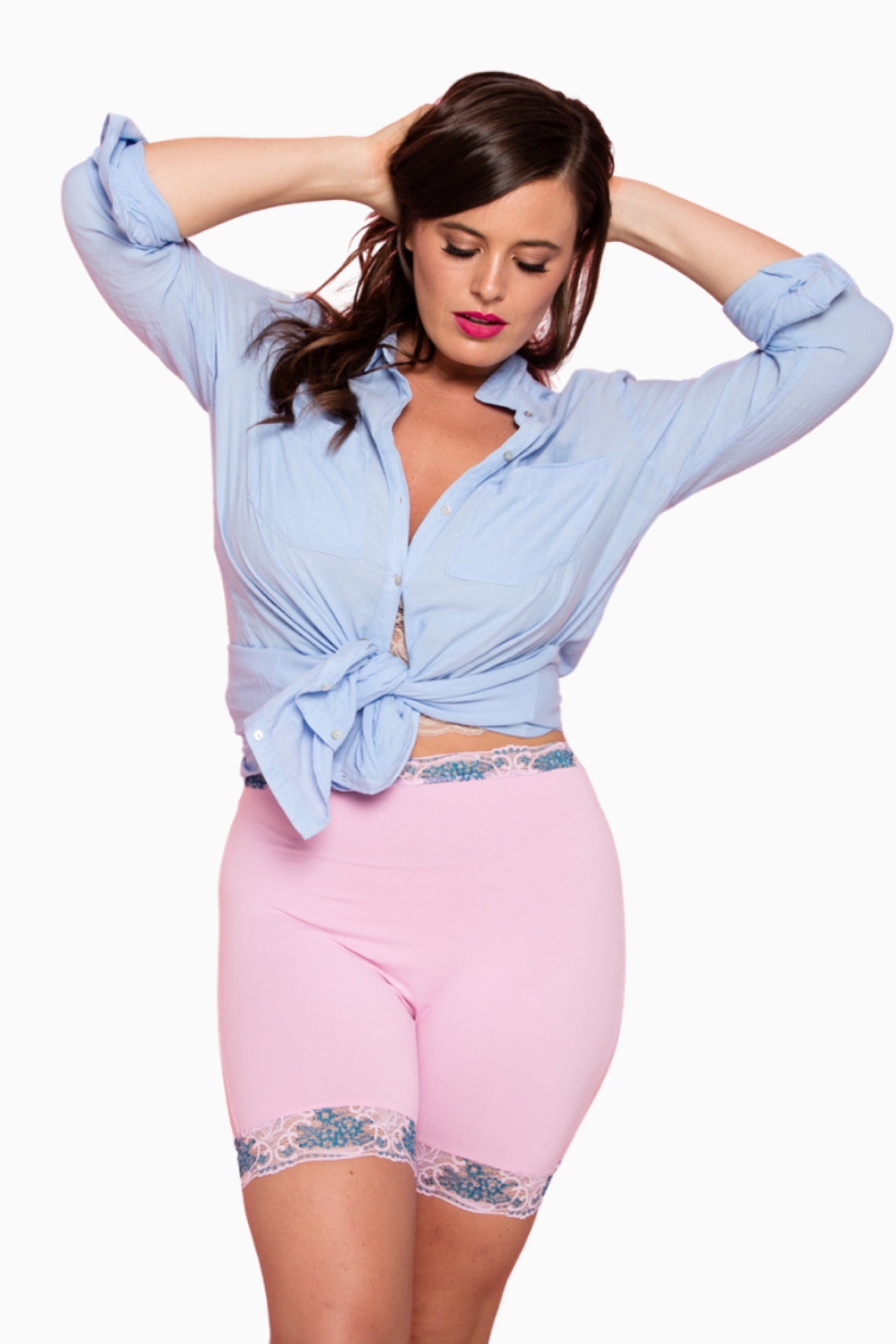 Sweet and Chic: Pink Marshmallow - Australian-Made Chub Rub Shorts