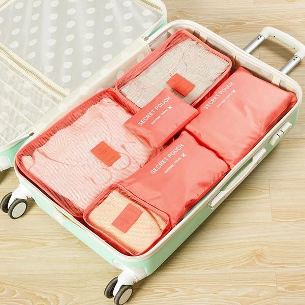 6 piece luggage organiser