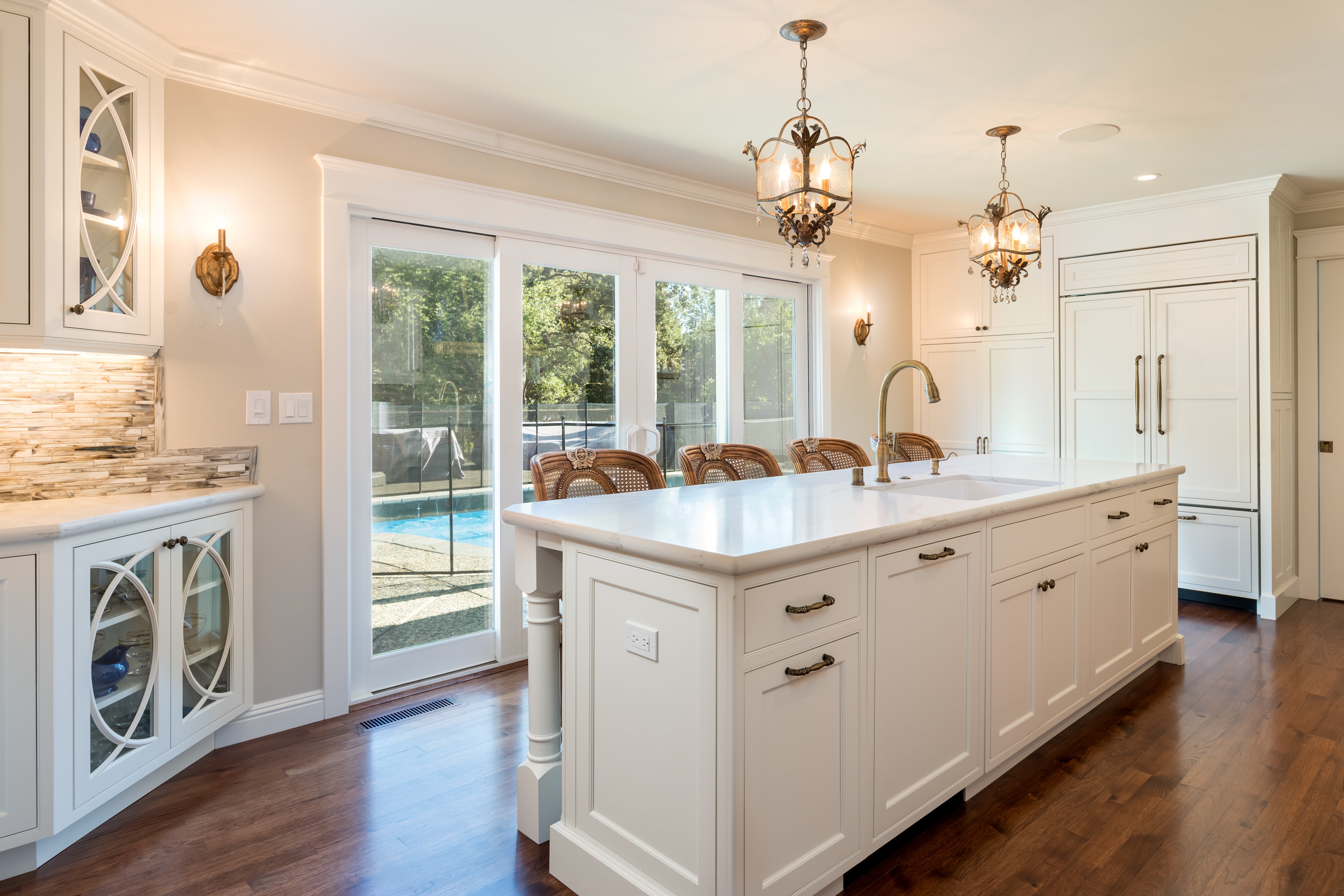 Design by Venue, Jackie Lopey, Moraga Kitchen Remodel - White Cabinets - French Influence