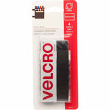 VELCRO® Sticky Back Strips Black - 3 1/2"x3/4" - 4pcs