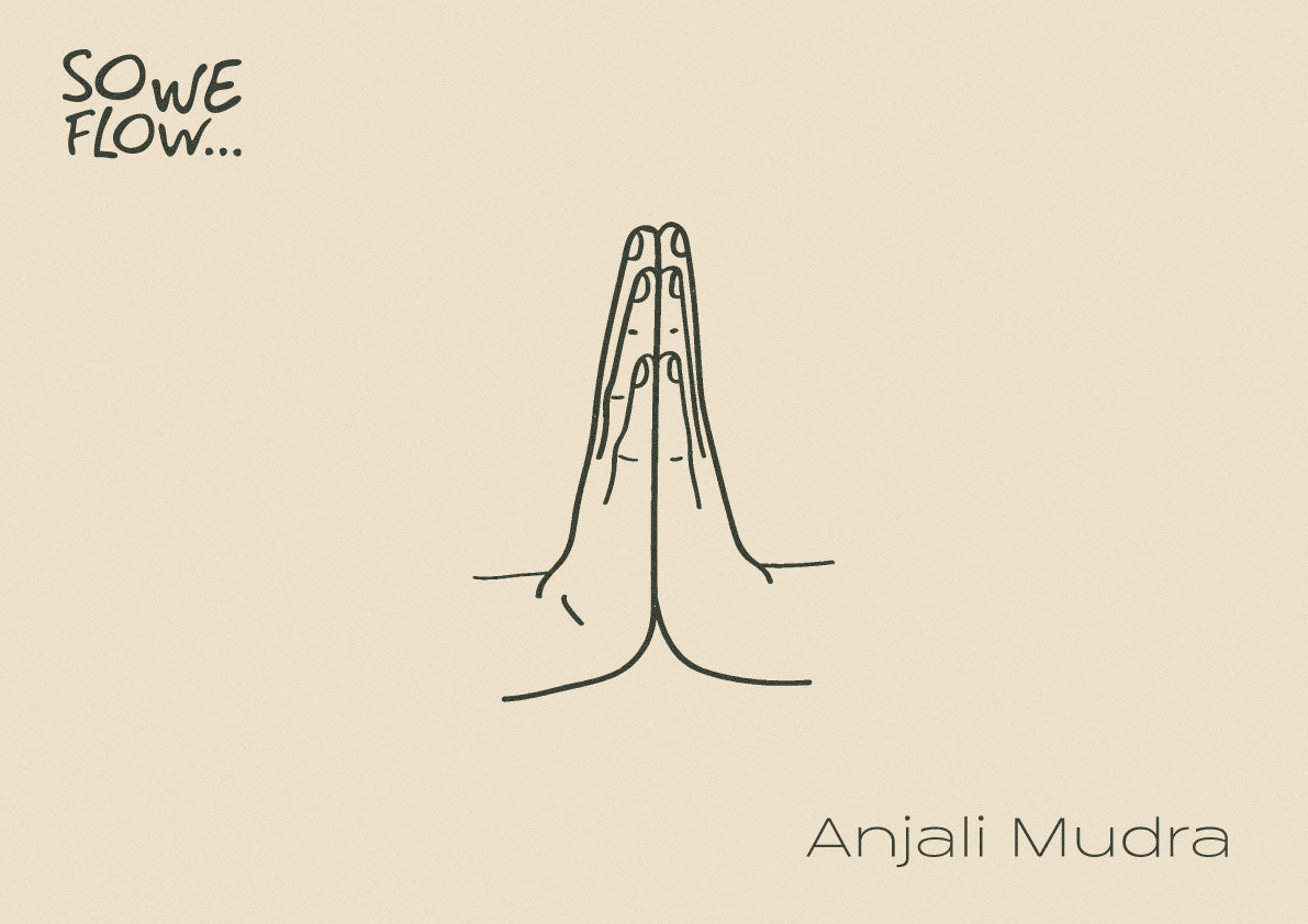 Illustration of Anjali Mudra by So We Flow...