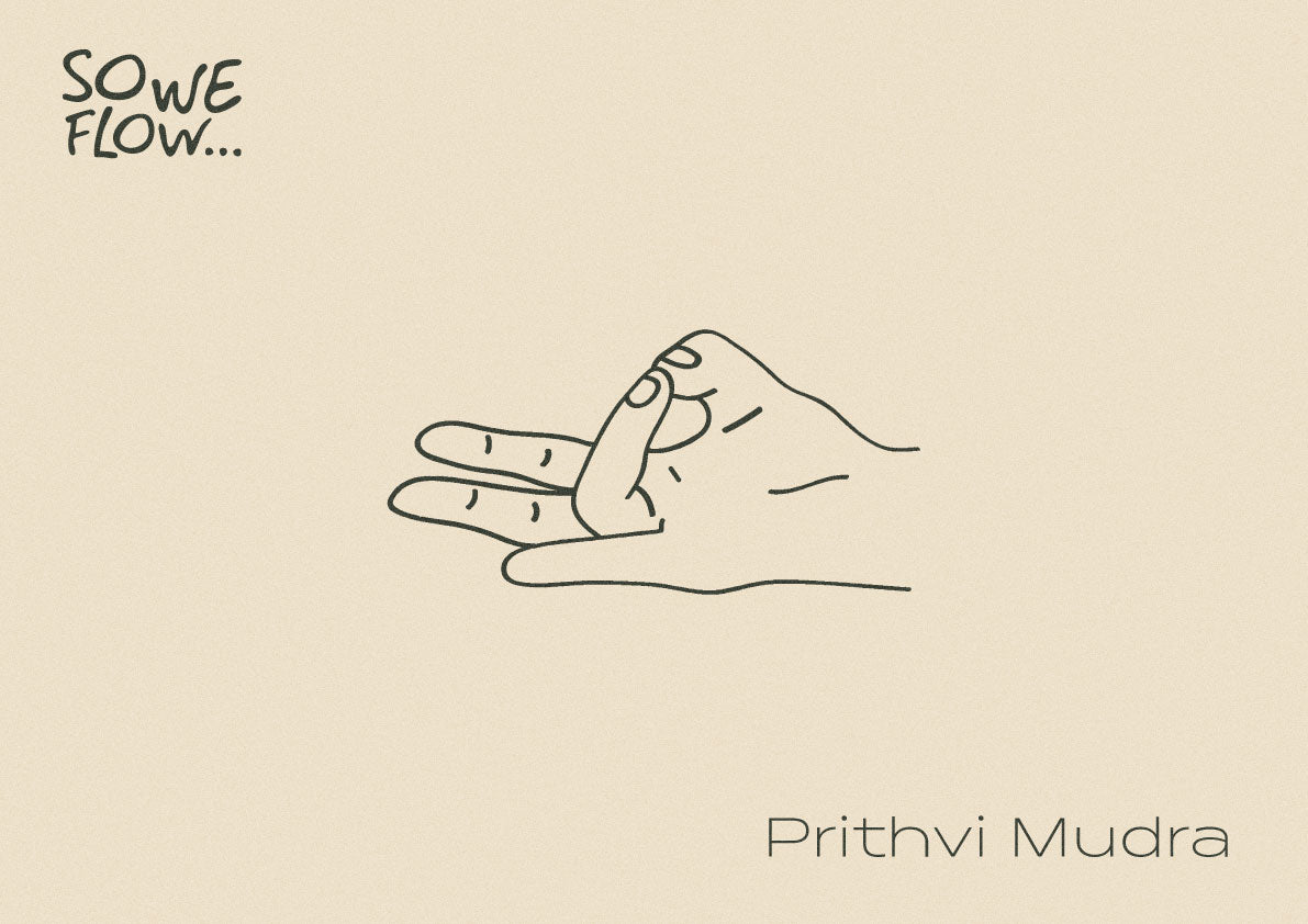 Illustration of Prithvi Mudra by So We Flow...