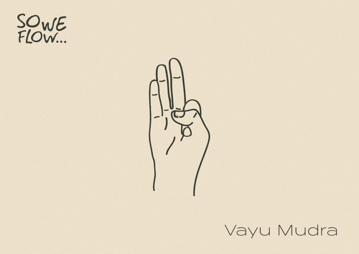 Illustration of Vayu Mudra by So We Flow...