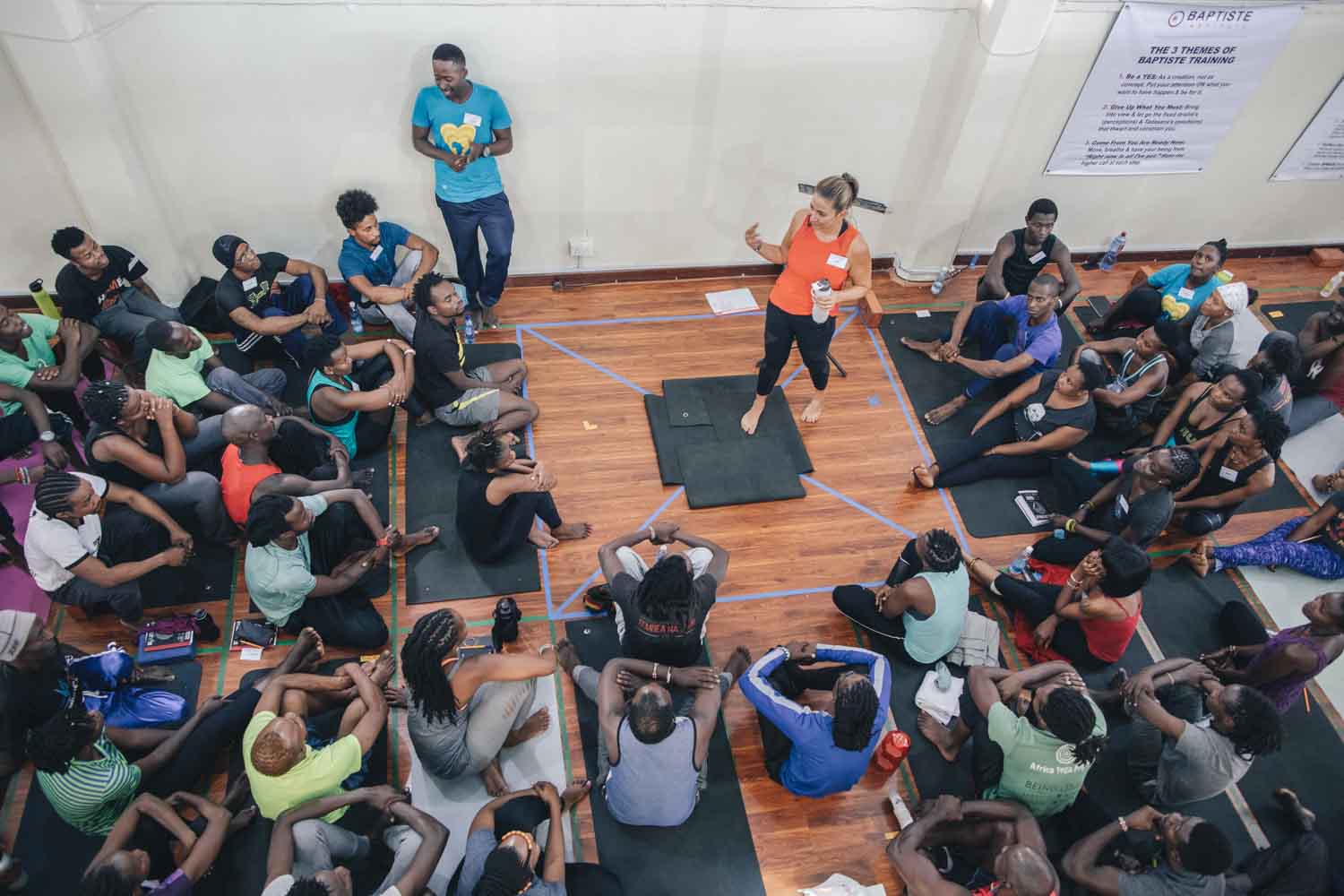 Yoga class in Nairobi, Kenya