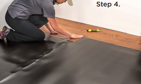 install flooring on top of underlayment perpendicular to the underaly