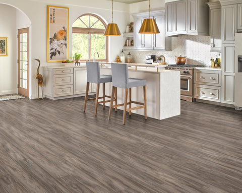 Preverco Brushed White Oak on Main Level and Luxury Vinyl Plank in basement  of beautiful Edgewater home. — Beers Flooring