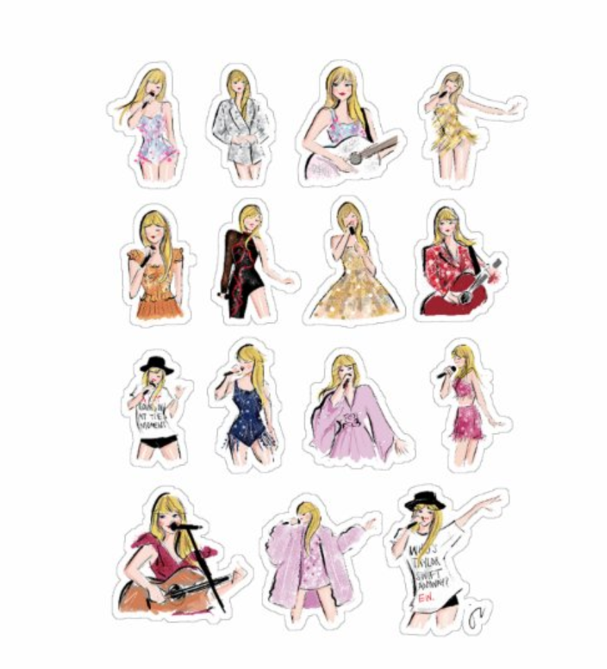 THE ERAS TOUR Taylor Swift Laminated VINYL Sticker Waterproof And  Scratchproof, Ara's Library