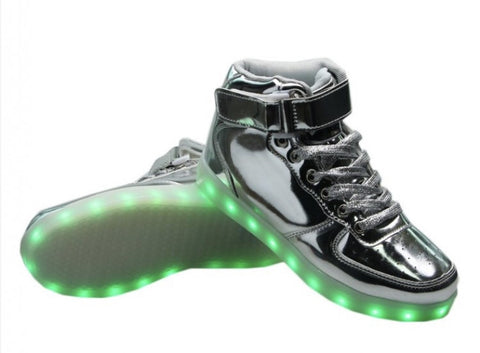 chrome light up shoes
