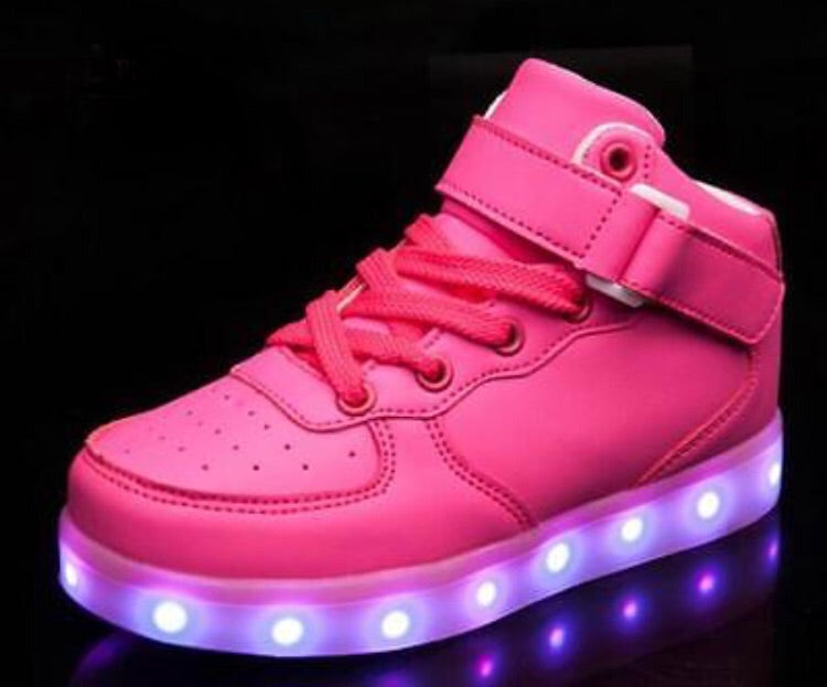 Pink LED Light Up Shoes (Hi-Tops) By 