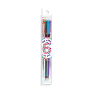 Six Click Colored Gel Pen - Classic - 1 Pen - Sapori Stationery - Multi Color Pen