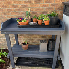 painted potting table