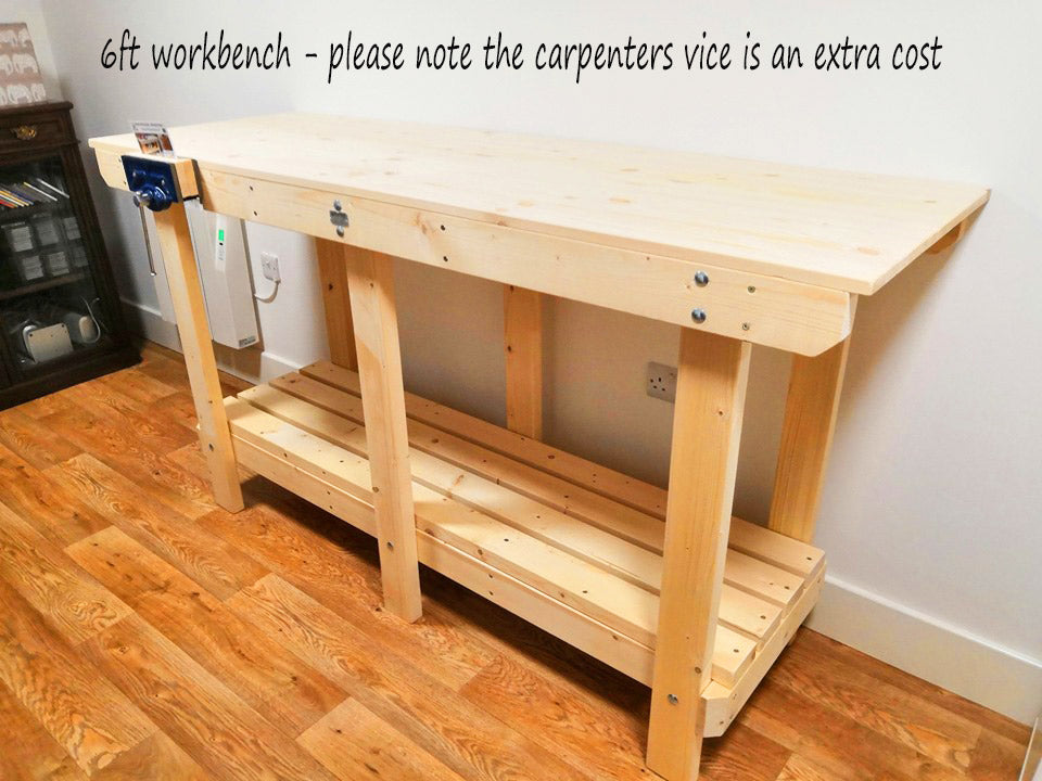 HEAVY DUTY WORKBENCH 6FT FULLY CONSTRUCTED UK MADE 