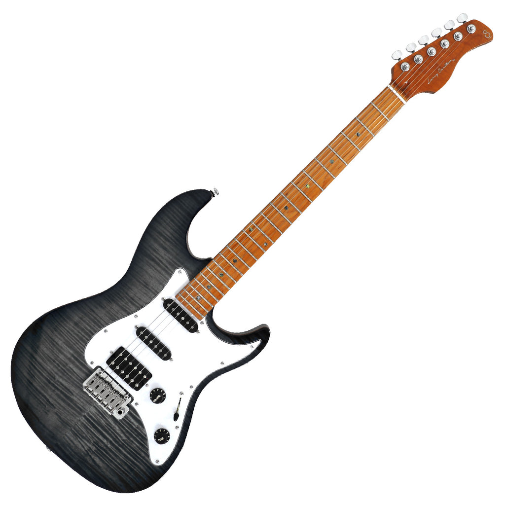 Sire Larry Carlton S7 Strat Style HSS Flame Maple Top Electric Guitar in  Transparent Black - S7FMTBK